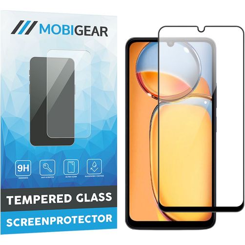 Mobigear Premium Xiaomi Redmi 13C Panzerglas Displayschutz - Hüllenfreundlich - Schwarz