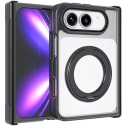 Mobigear Shockproof iPhone Duo MagSafe Hülle Hardcase Backcover mit Ständer - Schwarz