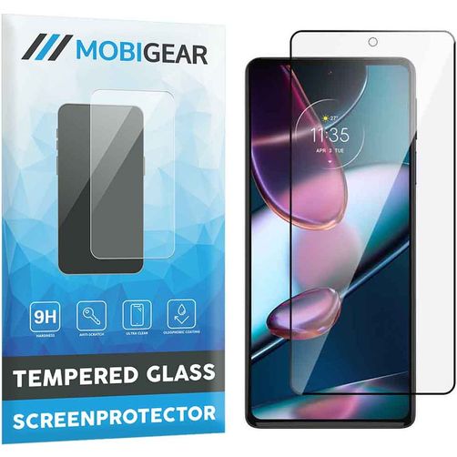 Mobigear Premium Motorola Edge 30 Pro Panzerglas Displayschutz - Hüllenfreundlich - Schwarz