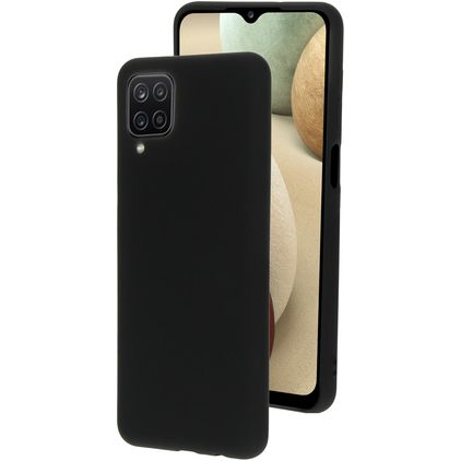 Mobiparts Samsung Galaxy A12 Silikon Hülle Backcover - Schwarz