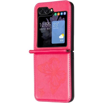 Mobigear Butterfly Samsung Galaxy Z Flip 6 Hülle Backcover - Pink