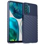 Mobigear Groove Motorola Moto G42 Hülle Flexibles TPU Backcover - Blau