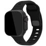 Mobilize Sports Silikon Apple Watch Armband Drückerschließe - 42/41/40/38 mm - Schwarz