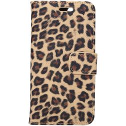 Mobigear Leopard iPhone 7 Hülle Klapphülle Geldbörse - Gelb