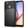 Mobigear Groove Samsung Galaxy A21 Hülle Flexibles TPU Backcover - Schwarz