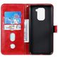 Mobigear Zipper Xiaomi Redmi Note 9 Hülle Klapphülle Geldbörse - Rot
