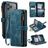 CaseMe C30 iPhone 17 Pro Hülle Klapphülle Geldbörse - Blau