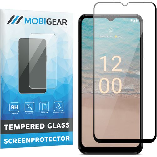 Mobigear Premium Nokia G22 Panzerglas Gehärtetes Glas Displayschutz - Hüllenfreundlich - Schwarz