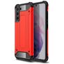 Mobigear Outdoor Samsung Galaxy S21 FE Hülle Hardcase Backcover Stoßfest - Rot