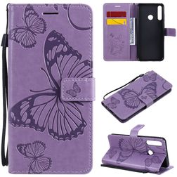 Mobigear Butterfly Huawei Y6p Hülle Klapphülle Geldbörse - Lila