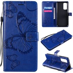 Mobigear Butterfly Xiaomi Mi 10T Pro Klapphülle Portemonnaie - Blau