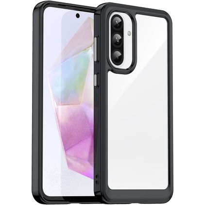 Mobigear Crystal Samsung Galaxy A36 Hülle Hardcase Backcover - Schwarz