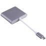 Mobigear USB-C auf HDMI / USB-A / USB-C Hub - Grau