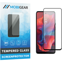 Mobigear Premium Motorola Moto G04 Panzerglas Gehärtetes Glas Displayschutz - Hüllenfreundlich - Schwarz