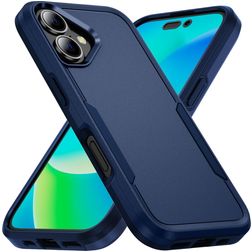 Mobigear Heavy Armor iPhone 16 Hülle Hardcase Backcover Stoßfest - Blau