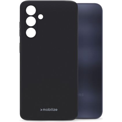 Mobilize Rubber Gelly Samsung Galaxy A25 Hülle Flexibles TPU Backcover - Matt Black