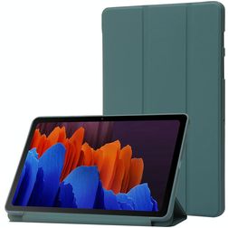 Mobigear Tri-Fold Gel Samsung Galaxy Tab S11 TPU / Kunstleder Klapphülle - Dunkelgrün
