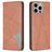 Mobigear Rhombus Slim iPhone 15 Pro Max Hülle Klapphülle - Braun