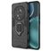 Mobigear Armor Ring HONOR Magic 4 Pro Hülle Hardcase Backcover Stoßfest mit Ringhalter - Schwarz
