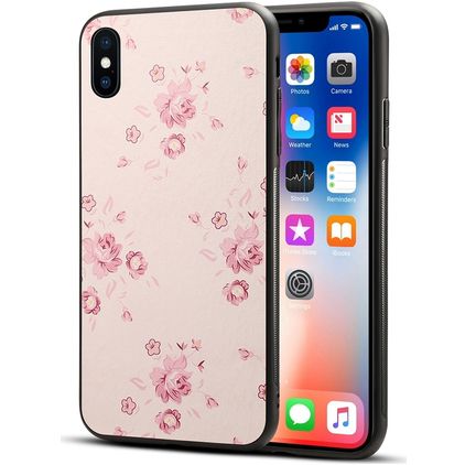 Mobigear Design iPhone XS Max Hülle Flexibles TPU Backcover - Peach