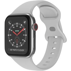 Mobigear Sport Dual Silikon Apple Watch Armband Pin-and-Tuck-Verschluss - 49/46/45/44 mm - Grau