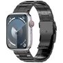 Mobigear Melbourne Titan Apple Watch Armband Faltschließe - 42/41/40/38 mm - Schwarz