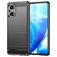 Mobigear Brushed Slim OPPO Reno 7 Lite Hülle Flexibles TPU Backcover - Schwarz