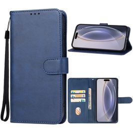 Mobigear Wallet iPhone 16 Pro Hülle Klapphülle Geldbörse - Blau
