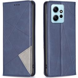 Mobigear Rhombus Slim Xiaomi Redmi Note 12 Hülle Klapphülle - Blau