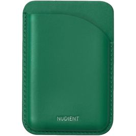 Nudient Magnetic Echtleder Kartenetui - 3 Karten - MagSafe Kompatibel - Emerald Green