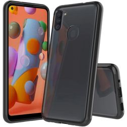 Mobigear Crystal Samsung Galaxy A11 Hardcase Backcover - Schwarz / Transparent