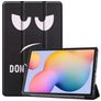Mobigear Tri-Fold Samsung Galaxy Tab S6 Lite Hülle Klapphülle - Do Not Touch