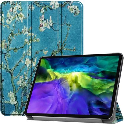 Mobigear Tri-Fold iPad Pro 11 Zoll (2020) Hülle Klapphülle - Mandelblüten