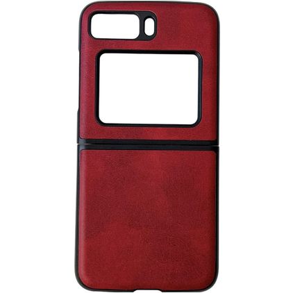 Mobigear Excellent Motorola Razr (2022) Hülle Hardcase Backcover - Weinrot