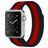 Mobigear Color Loop Milanaise Apple Watch Armband Magnetverschluss - 42/41/40/38 mm - Schwarz / Rot