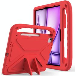 Mobigear AeroArmor iPad Air 13 Zoll (2025) Tablet Hülle für Kinder mit Tragegriff + Stifthalter - Rot