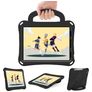 Mobigear Football iPad Air 11 Zoll (2025) Hülle EVA Schaum Backcover + Schulterträger + Ständer - Schwarz