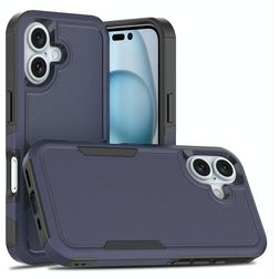 Mobigear Heavy Armor iPhone 16 Hülle Hardcase Backcover Stoßfest - Dunkelblau