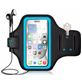 Mobigear Go Active Handyhalterung Joggen OPPO A54 5G Sporthülle Neopren Sportarmband - Blau
