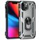 Mobigear Armor Ring iPhone 13 Hülle Hardcase Backcover Stoßfest mit Ringhalter - Silber