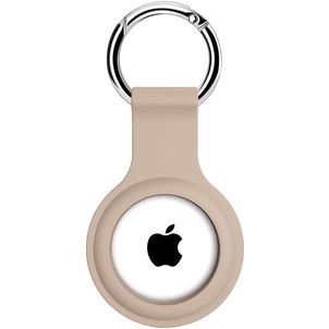 Xccess Keychain Apple AirTag Hülle Flexibles Silikon Schlüsselanhänger - Sand