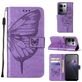 Mobigear Butterfly OPPO Reno 8 Pro 5G Hülle Klapphülle Geldbörse - Lila