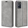 Mobigear Retro Slim OPPO A96 Hülle Klapphülle Geldbörse - Grau