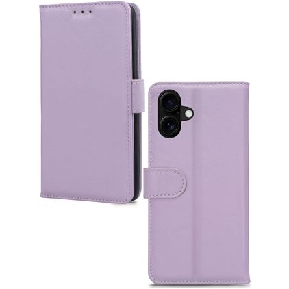 Mobilize Premium Gelly iPhone 16 Plus Hülle Klapphülle Geldbörse - Lila