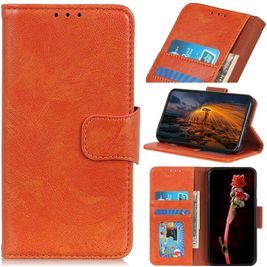Mobigear Classy Motorola Moto E22 Hülle Klapphülle Geldbörse - Orange Mobigear Classy Motorola Moto E22 Hülle Klapphülle Geldbörse - Orange