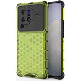 Mobigear Honeycomb Vivo X80 Pro Hülle Hardcase Backcover Stoßfest - Grün