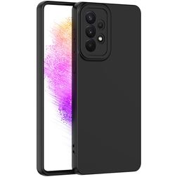 Mobigear Colors Samsung Galaxy A73 Hülle Flexibles TPU Backcover - Schwarz