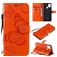 Mobigear Butterfly Samsung Galaxy A21s Hülle Klapphülle Geldbörse - Orange