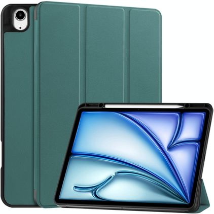 Mobigear Tri-Fold iPad Air 13 Zoll (2024) Hülle Klapphülle + Stifthalter - Grün