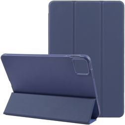Mobigear Tri-Fold Gel iPad Pro 13 Zoll (2025) Hülle TPU,Kunstleder Klapphülle - Dunkelblau